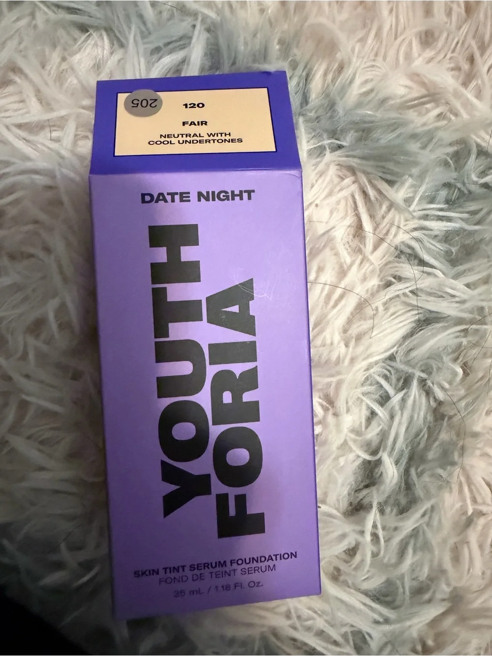 Youthforia Date Night Skin Tint Serum Foundation - Lavender Packaging